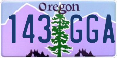 OR license plate 143GGA