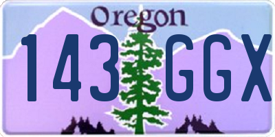 OR license plate 143GGX