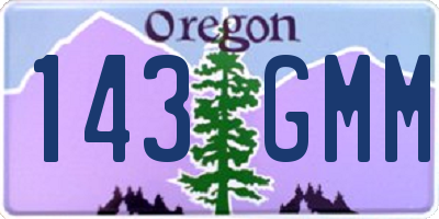 OR license plate 143GMM
