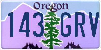 OR license plate 143GRV