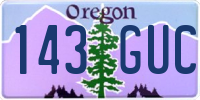 OR license plate 143GUC