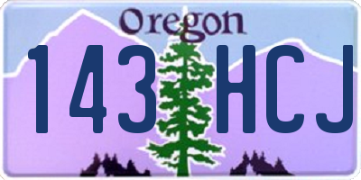 OR license plate 143HCJ