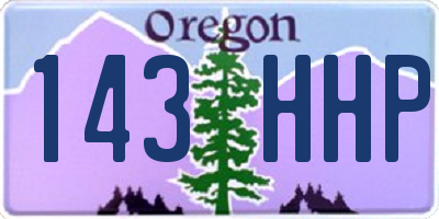 OR license plate 143HHP