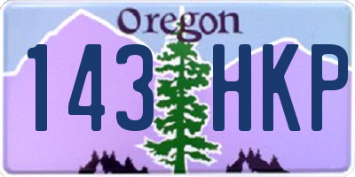 OR license plate 143HKP