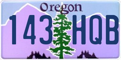 OR license plate 143HQB