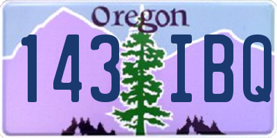 OR license plate 143IBQ