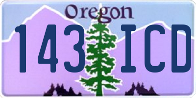 OR license plate 143ICD