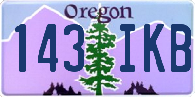OR license plate 143IKB