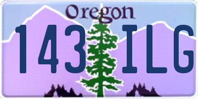 OR license plate 143ILG