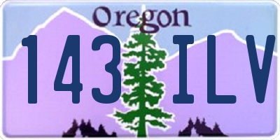 OR license plate 143ILV