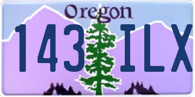 OR license plate 143ILX