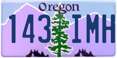 OR license plate 143IMH