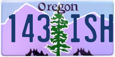 OR license plate 143ISH
