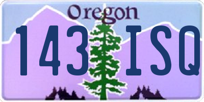 OR license plate 143ISQ