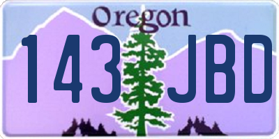 OR license plate 143JBD