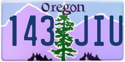 OR license plate 143JIU