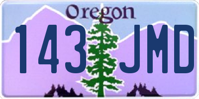 OR license plate 143JMD