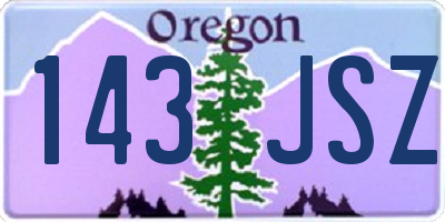 OR license plate 143JSZ