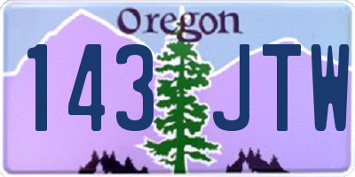 OR license plate 143JTW