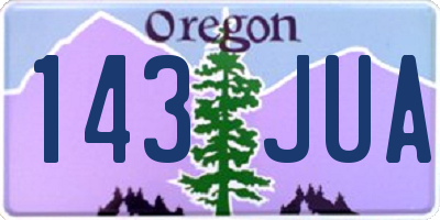 OR license plate 143JUA
