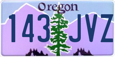OR license plate 143JVZ