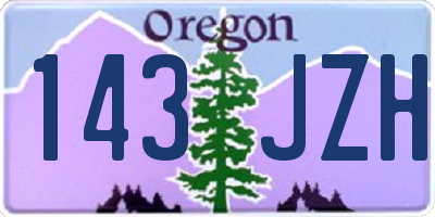 OR license plate 143JZH