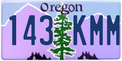 OR license plate 143KMM