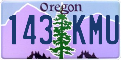 OR license plate 143KMU
