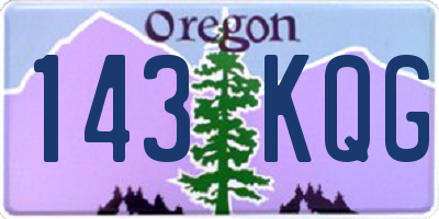 OR license plate 143KQG