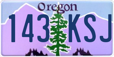 OR license plate 143KSJ