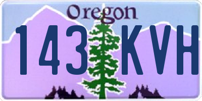 OR license plate 143KVH