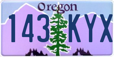 OR license plate 143KYX