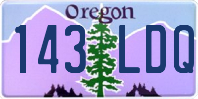 OR license plate 143LDQ