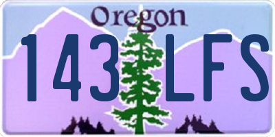 OR license plate 143LFS