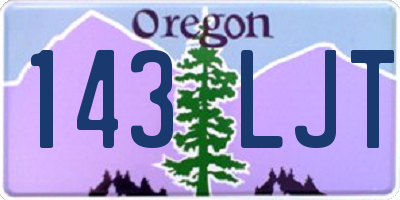 OR license plate 143LJT