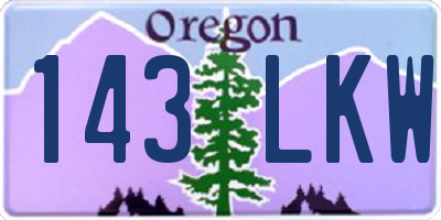 OR license plate 143LKW