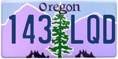 OR license plate 143LQD
