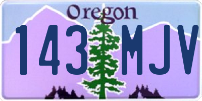 OR license plate 143MJV
