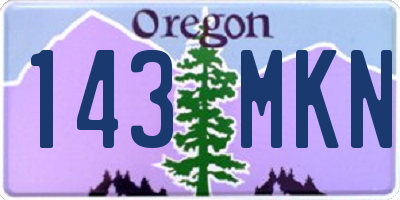OR license plate 143MKN