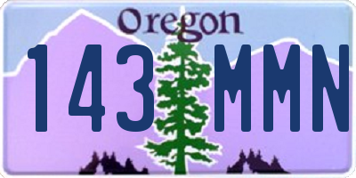 OR license plate 143MMN