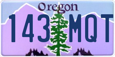 OR license plate 143MQT