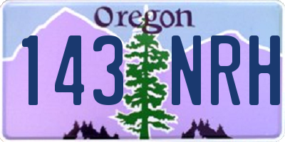 OR license plate 143NRH