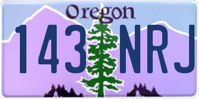 OR license plate 143NRJ