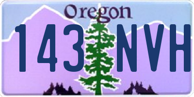 OR license plate 143NVH