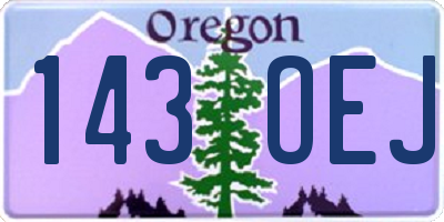 OR license plate 143OEJ