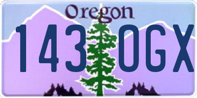 OR license plate 143OGX