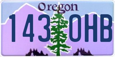 OR license plate 143OHB