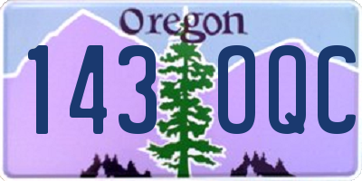 OR license plate 143OQC