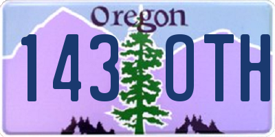 OR license plate 143OTH