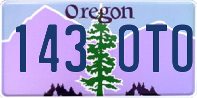 OR license plate 143OTO